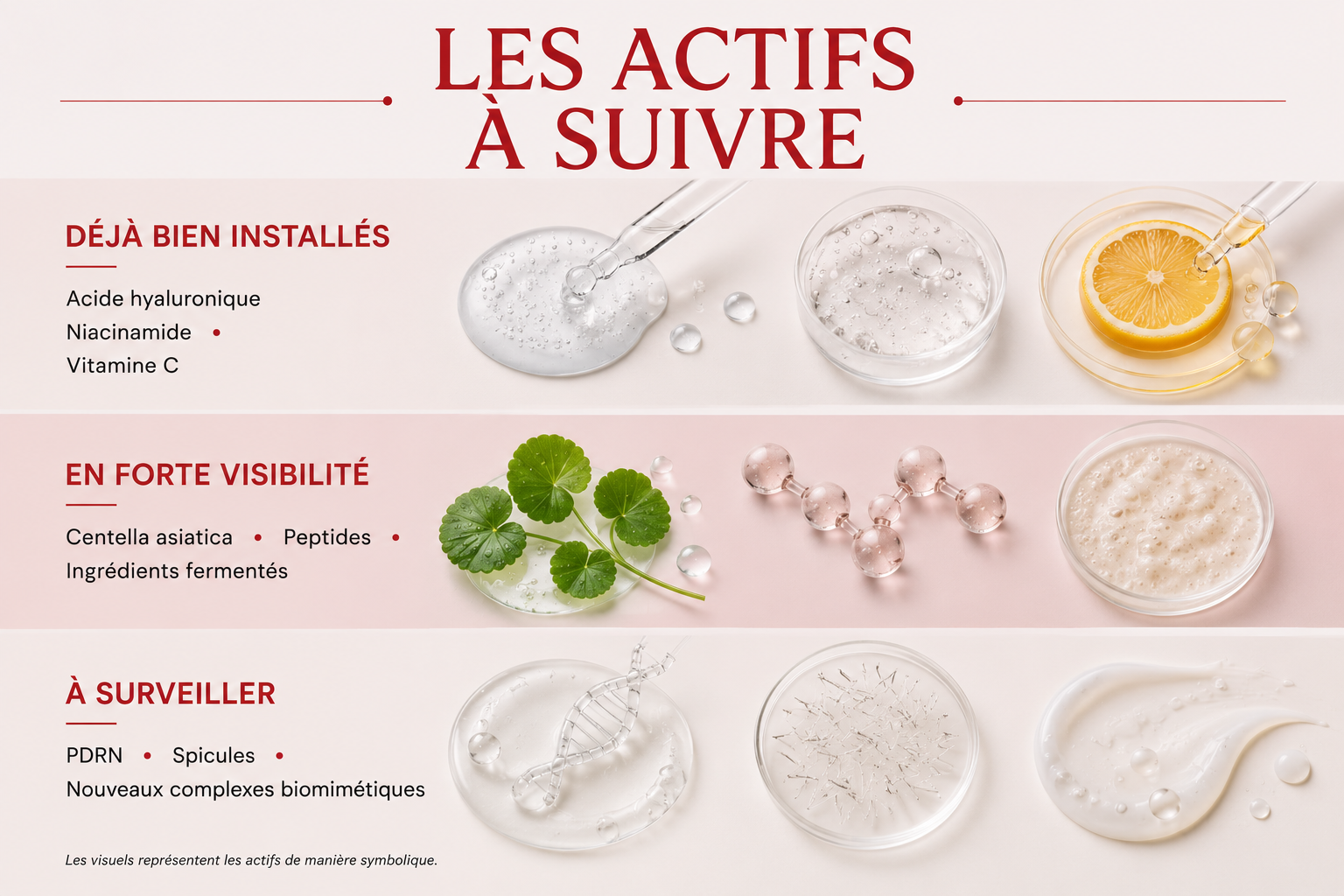 Actifs cosmétiques K-Beauty à suivre : acide hyaluronique, Centella asiatica, peptides et PDRN