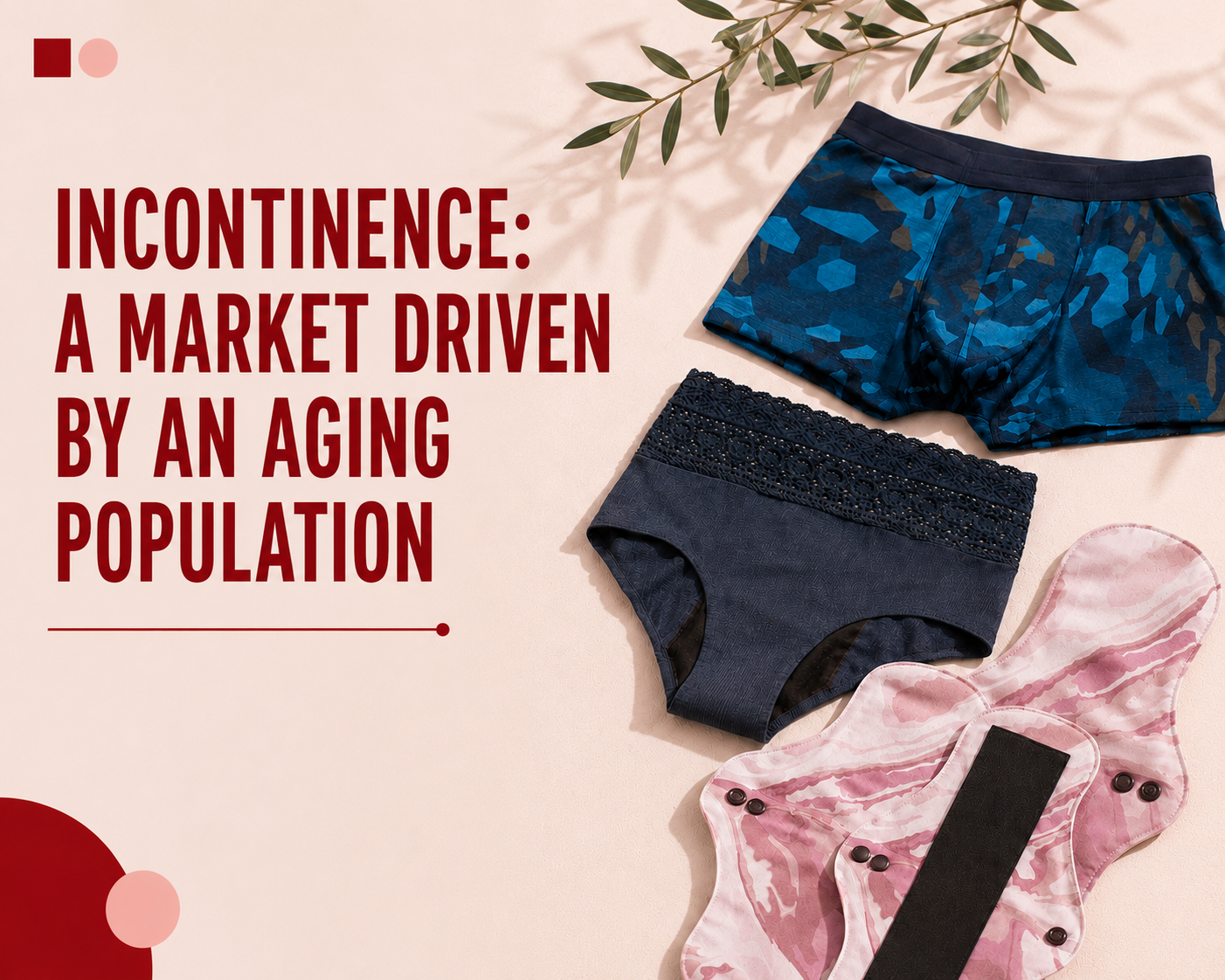Reusable incontinence private label products including absorbent underwear, boxer briefs and washable pads